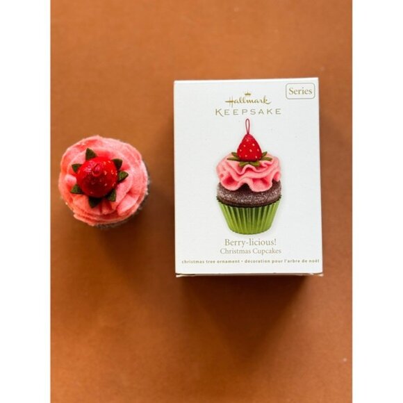 Hallmark Keepsake Ornament Berry-licious Christmas Cupcake Strawberry 2012 - Picture 4 of 5